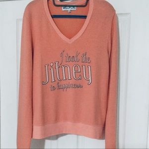 Wildfox “I Took The Jitney” Jumper—Peony